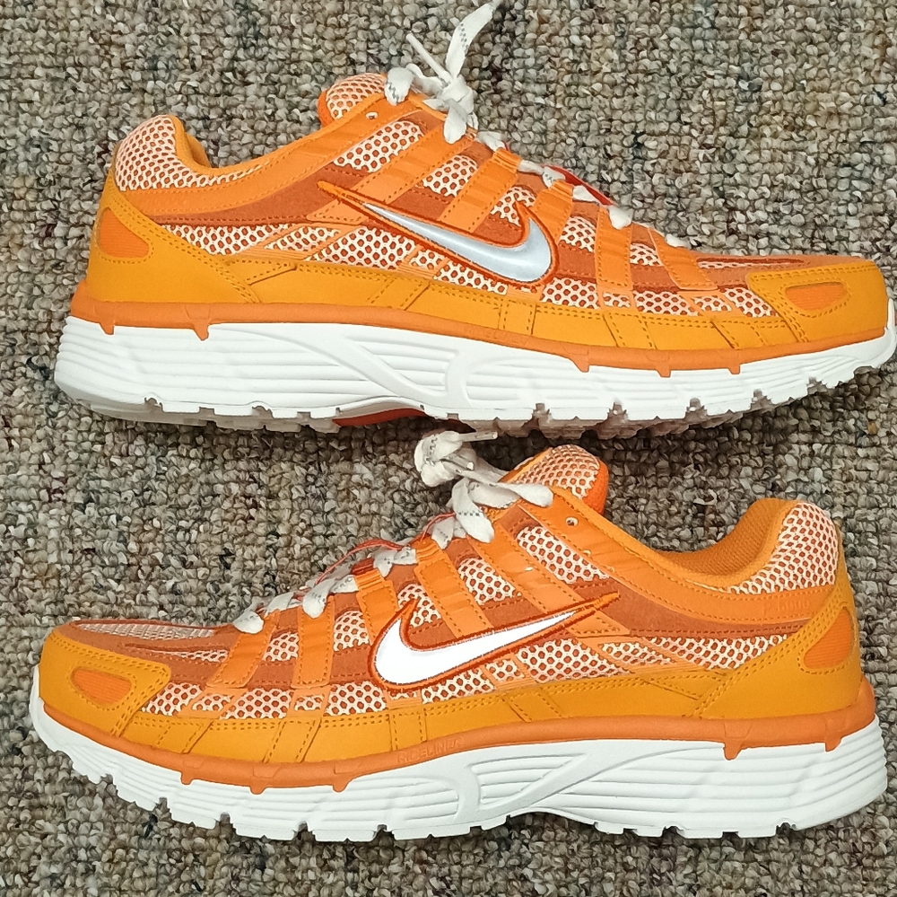 Nike P-6000 Orange White Sneakers Mens size 12.5